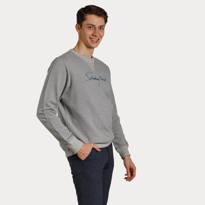 Herren Sweatshirt - Schwabenpower Stick original in jeansblau