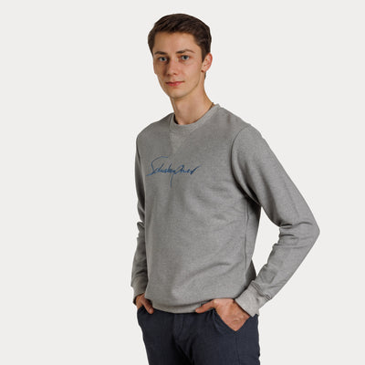 Herren Sweatshirt - Schwabenpower Stick original in jeansblau